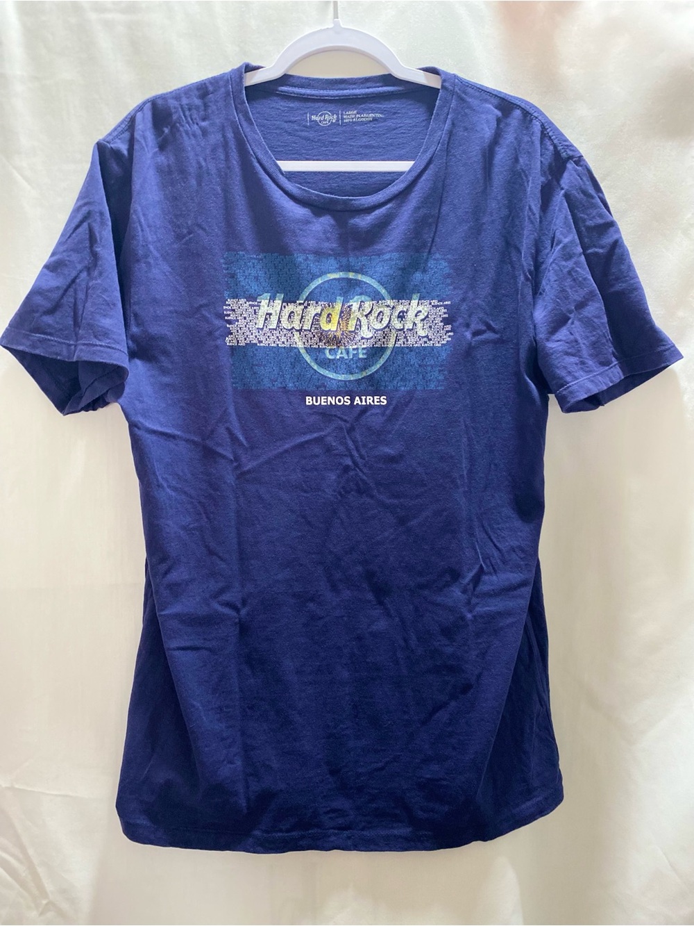 Hard Rock Cafe large women Buenos Aires navy blue graphic Vintage #souvenir tee